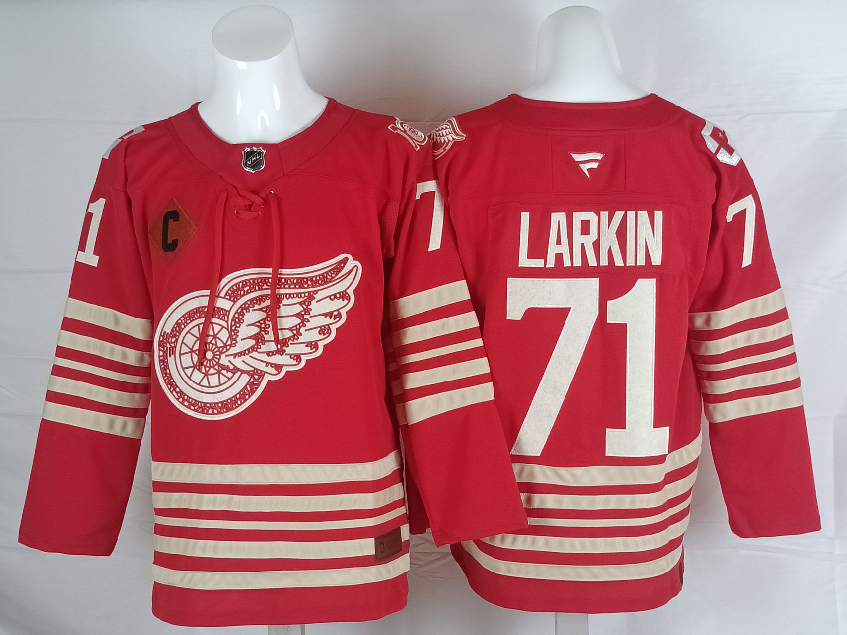 Men Detroit Red Wings #71 Larkin Red 2025 NHL Jersey style 001